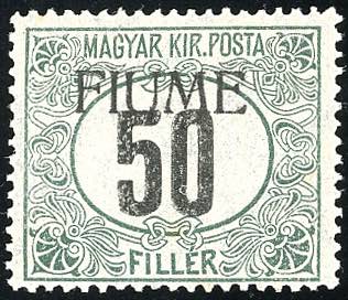 FIUME SEGNATASSE 1918 - 5 f. nero, ... 