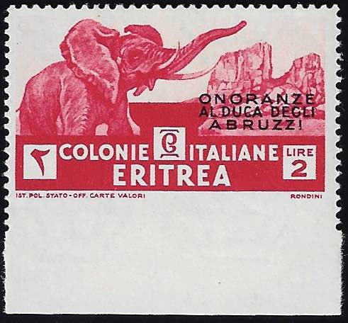 1934 - 2 lire Onoranze al Duca ... 