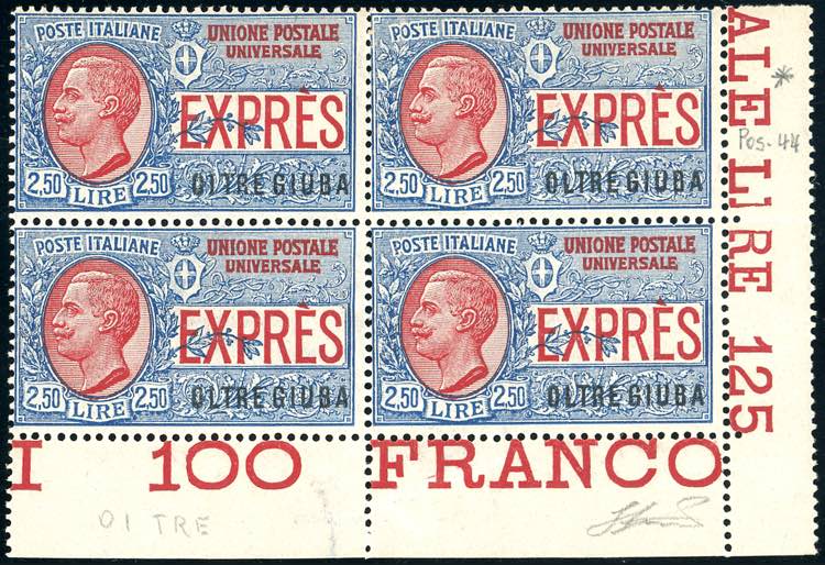 ESPRESSI 1926 - 2,50 lire, blocco ... 