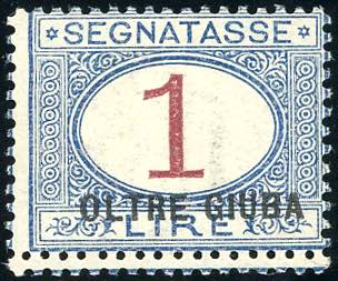 SEGNATASSE 1923 - 1 lira, doppia ... 