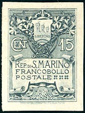 1910 - 15 cent. Stemma, carta ... 