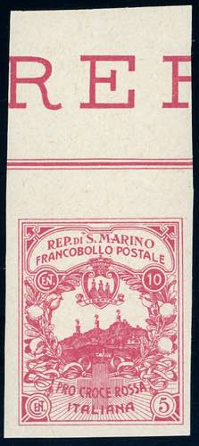 1916 - 10  5 cent. Croce Rossa, ... 