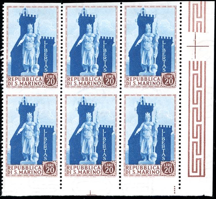 1954 - 20 lira Statua della ... 