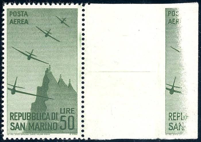 1946 - 50 lire Vedute, interspazio ... 