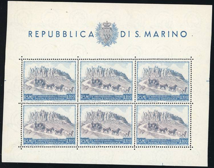 1949 - 100 lire UPU, foglietto ... 