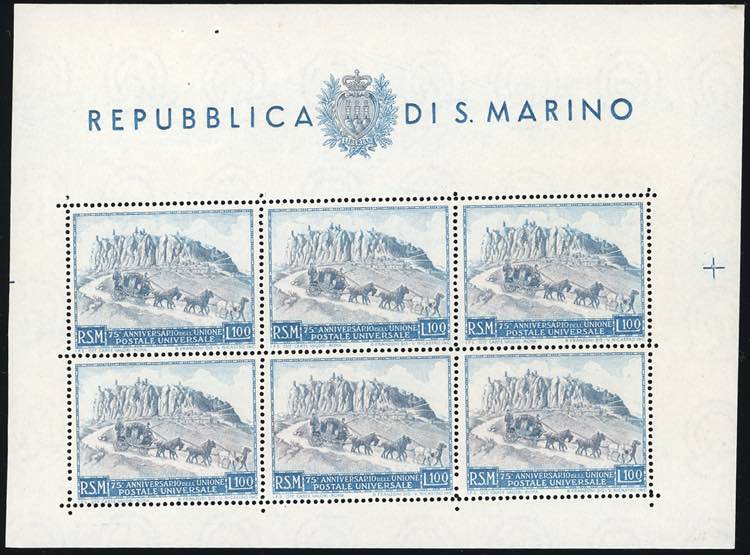 1949 - 100 lire UPU, foglietto ... 