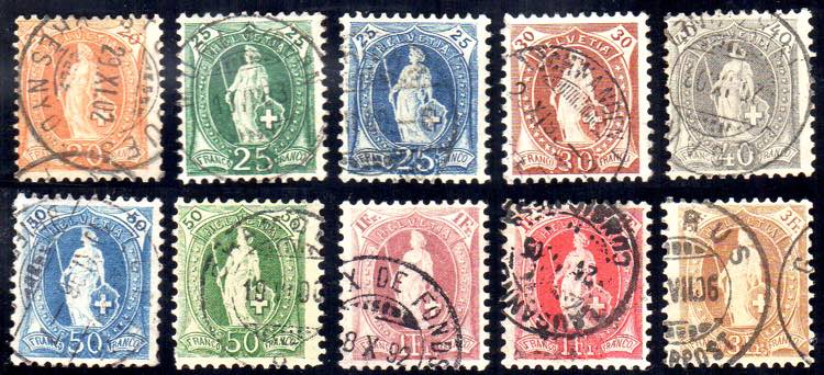 SVIZZERA 1882/1904 - Helvetia in ... 