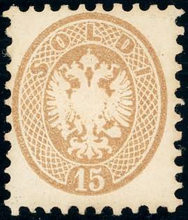 1854 - 15 soldi bruno, dent. 9 1/2 ... 