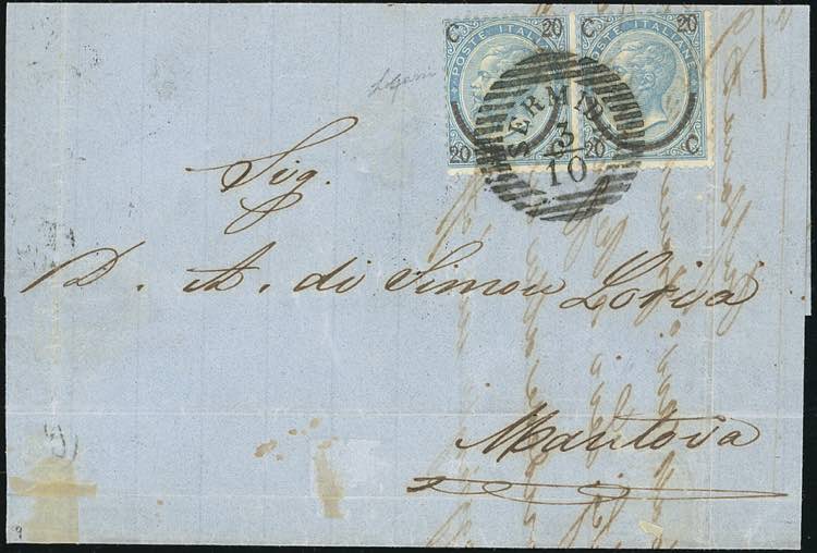 1866 - 20 cent. su 15 cent. Ferro ... 