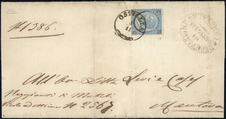 1866 - 20 cent. su 15 cent. Ferro ... 