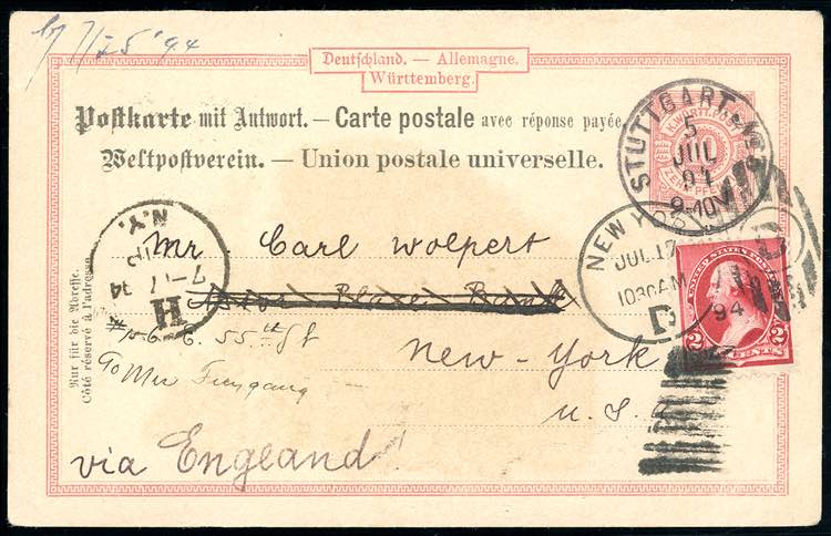1894 - GERMANY/UNITED STATES OF ... 