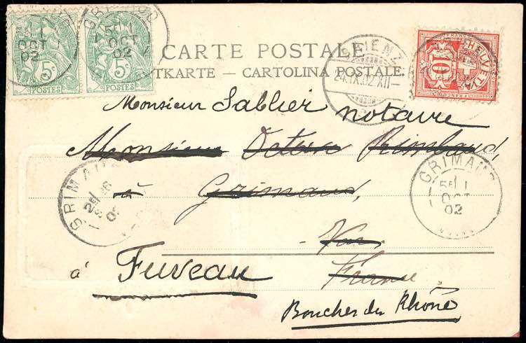 1902 - SWITZERLAND/FRANCE - ... 