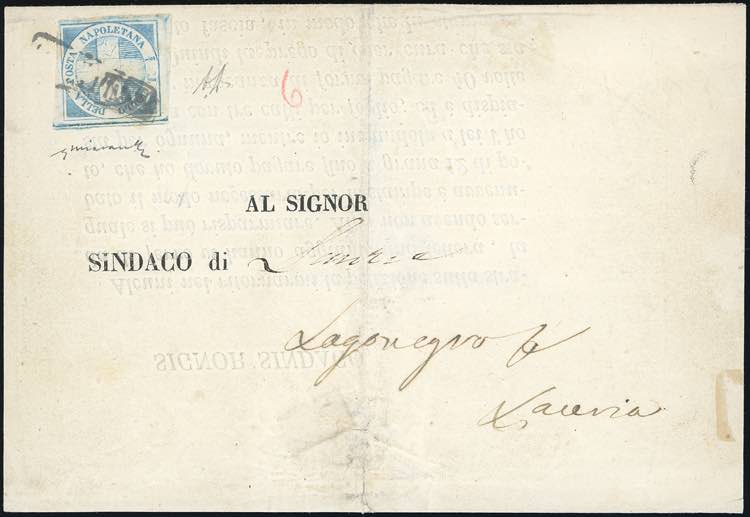 1860 - 1/2 tornese azzurro chiaro ... 