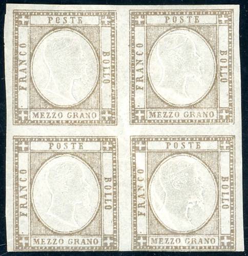 1861 - 1/2 grano bruno grigiastro ... 