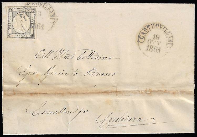 1861 - 1 grano grigio scuro (19a), ... 