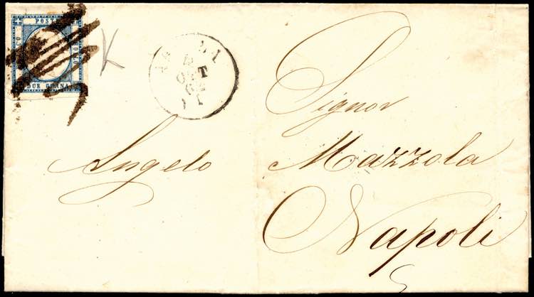 1862 - 2 grana azzurro chiaro ... 