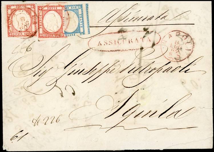 1862 - 2 grana azzurro, ... 