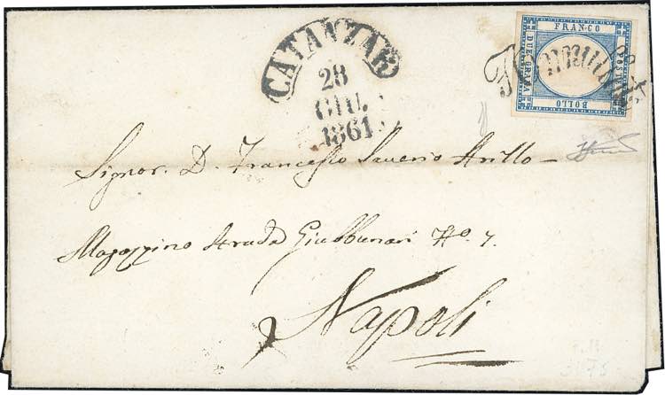 CATANZARO, svolazzo  cerchio punti ... 