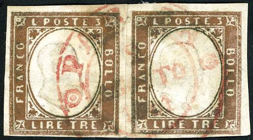 PARMA, d.c. rosso - 3 lire rame ... 