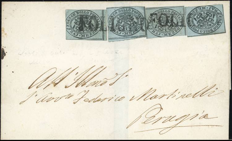 1854 - 1/2 baj grigio azzurro ... 