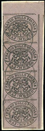 1864 - 1/2 baj violetto (1Aa), ... 