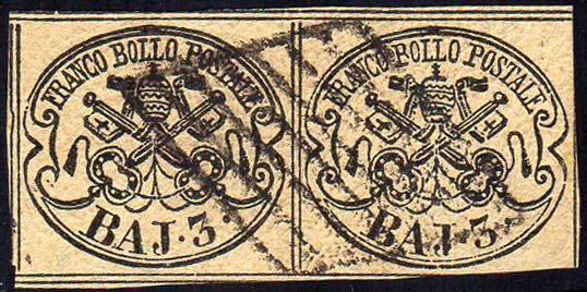 1858 - 3 baj giallo paglia, coppia ... 