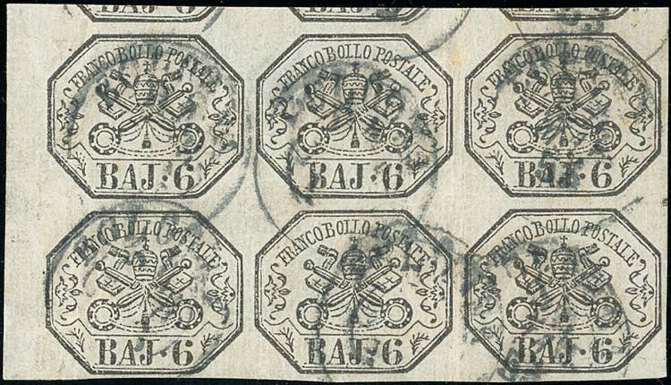 1852 - 6 baj grigio (7a), blocco ... 