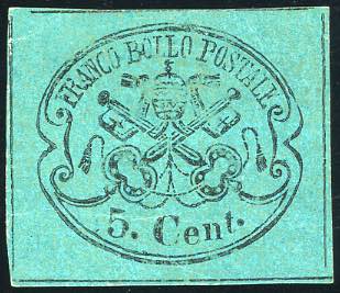 1867 - 5 cent. arancio verdastro ... 