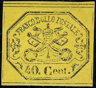 1867 - 40 cent. giallo (19), ... 