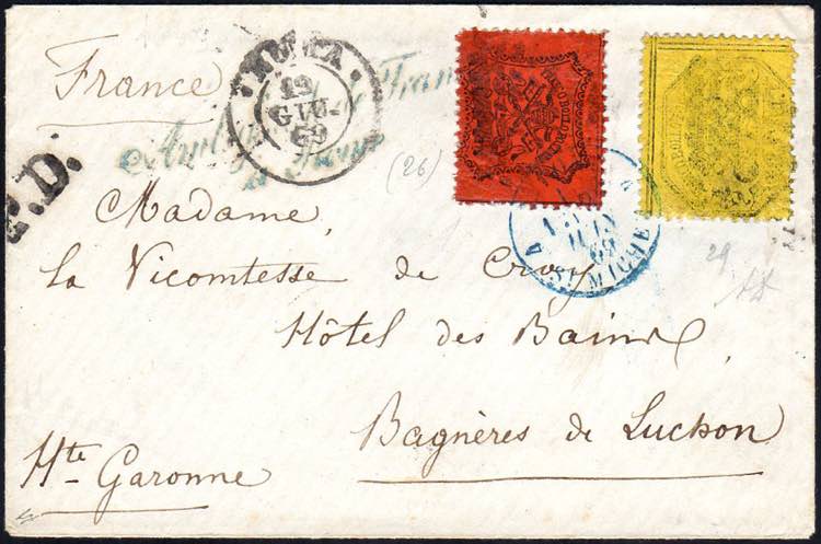1869 - 10 cent. arancio vermiglio, ... 
