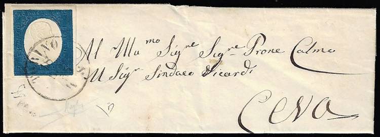 1855 - 20 cent. azzurro (8), ... 