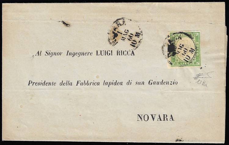 1860 - 5 cent. verde giallo ... 