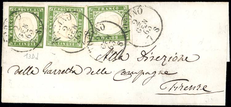 1863 - 5 cent. verde bronzo ... 