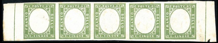 1863 - 5 cent. verde (13Ea), ... 