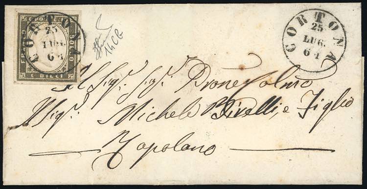 1861 - 10 cent. oliva grigio ... 