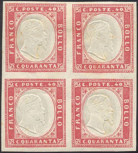 1862 - 40 cent. rosa carminio ... 