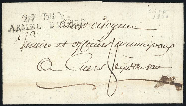 1800 ca. - Sovracoperta di lettera ... 