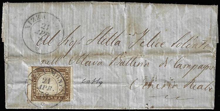 1858 - 10 cent. terra dombra (14) ... 