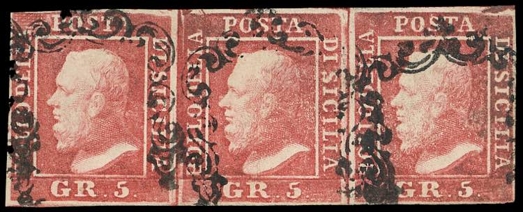 1859 - 5 grana rosa carminio, I ... 