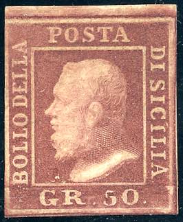 1859 - 50 grana lacca bruno (14), ... 