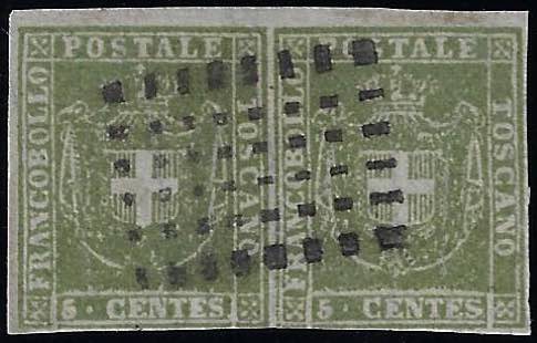 1860 - 5 cent. verde giallastro ... 