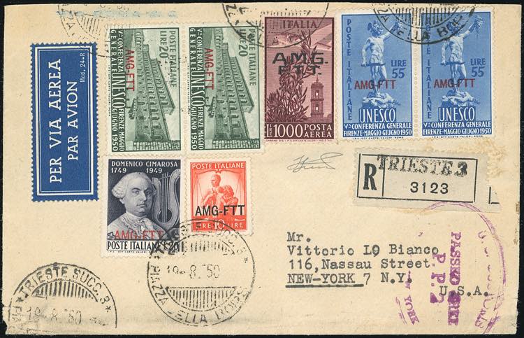 POSTA AEREA 1950 - 1.000 lire ... 