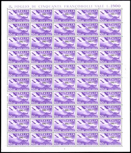 POSTA AEREA 1954 - 50 lire, nuovo ... 