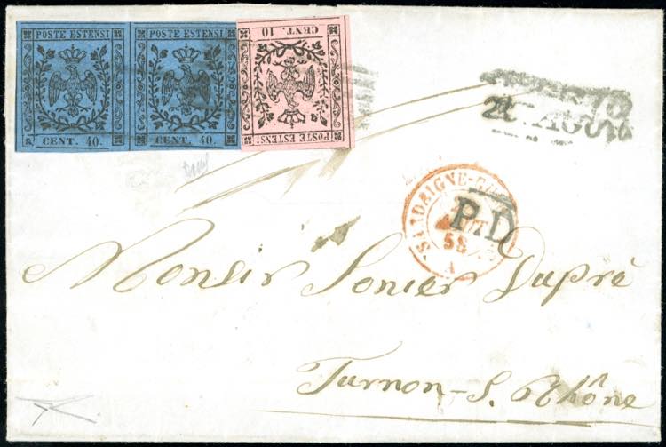1858 - 10 cent. e 40 cent., coppia ... 