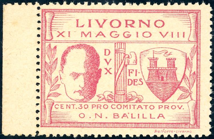 LIVORNO 1930 - 30 cent. Mussolini ... 
