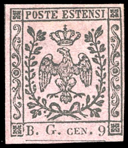 1853 - 9 cent. violetto grigio, ... 