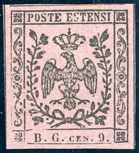 1853 - 9 cent. violetto grigio, ... 