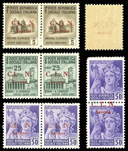 SAVONA 1945 - 5 cent., 25 cent., ... 