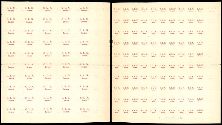 SAVONA 1945 - Foglio completo ... 