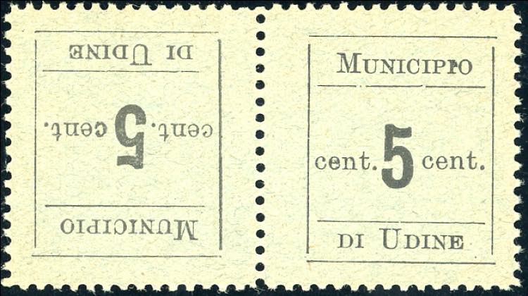 UDINE 1918 - 5 cent. coppia ... 
